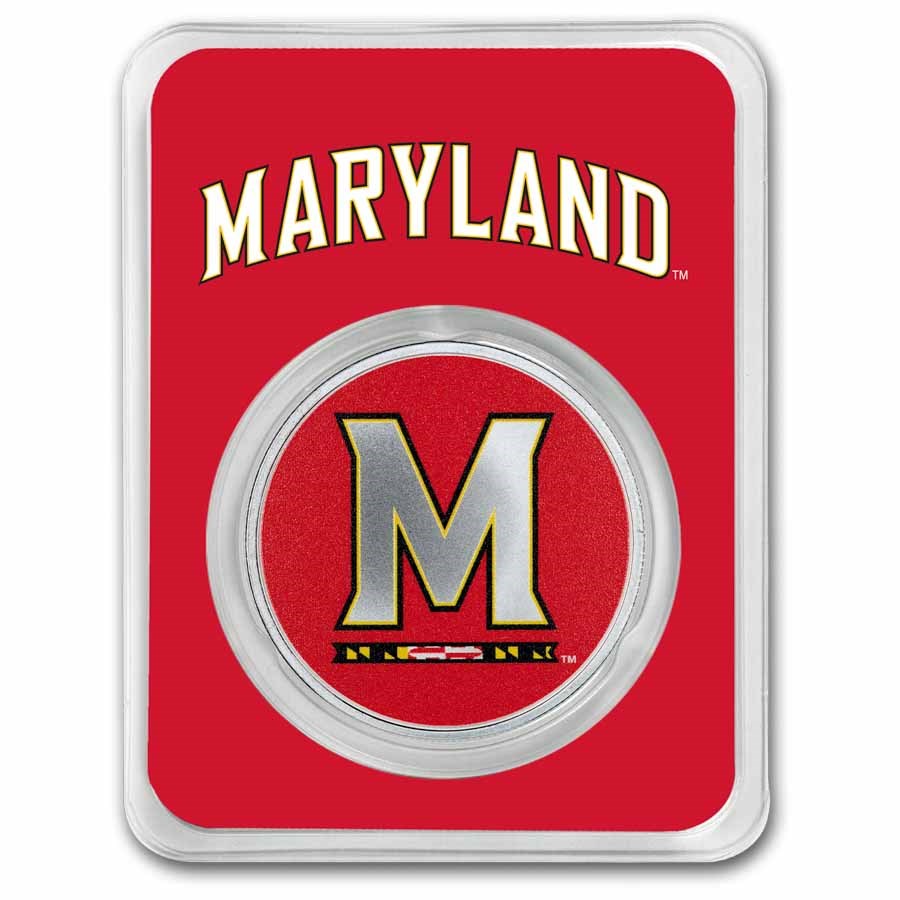 University of Maryland 1 oz Silver Colorized Round (in TEP)