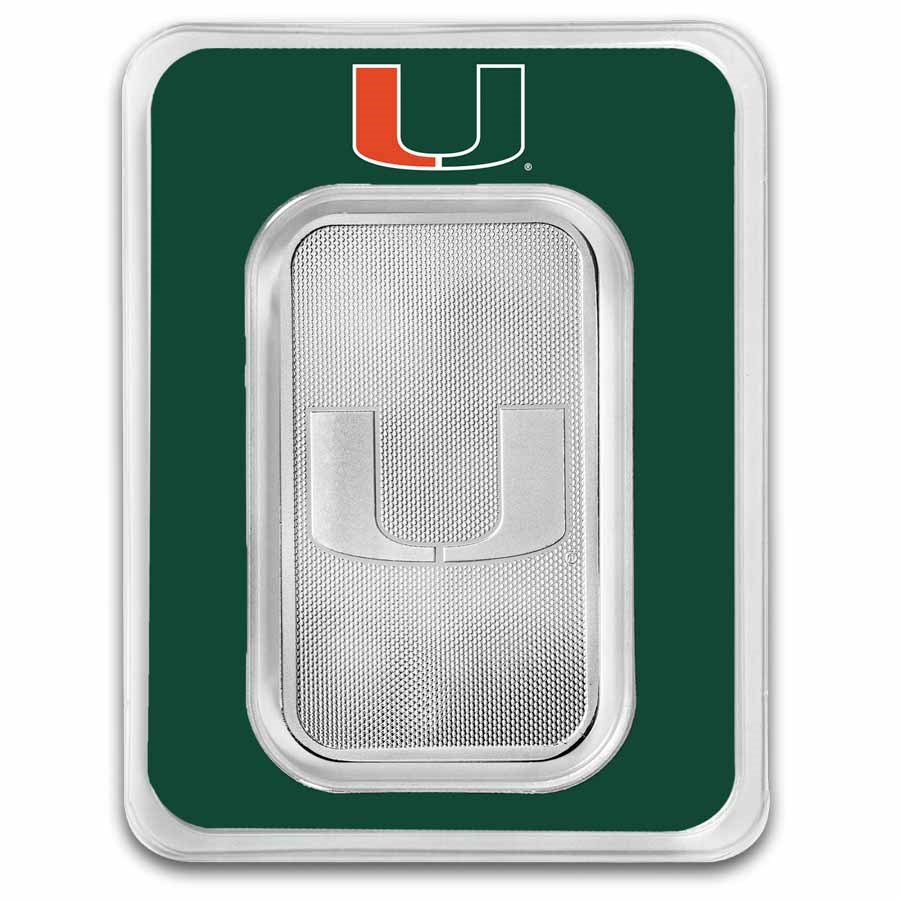 University of Miami 1 oz Silver Bar (in TEP)
