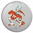 University of Miami 1 oz Silver Colorized Round (in TEP)