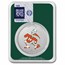University of Miami 1 oz Silver Colorized Round (in TEP)