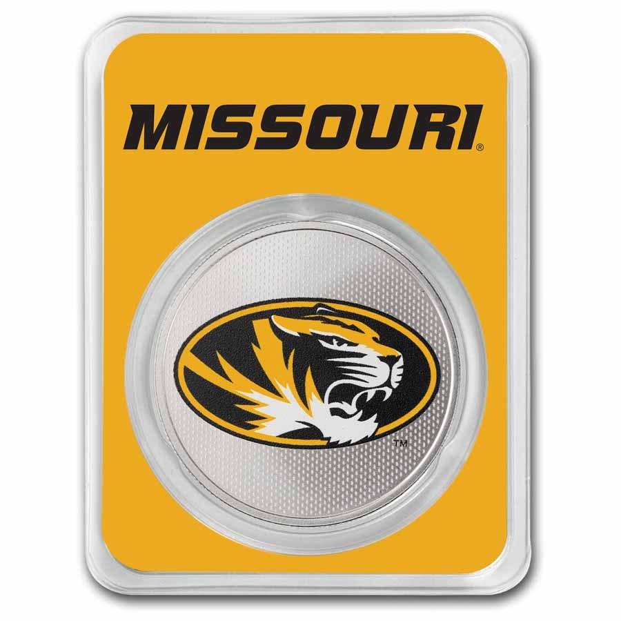 University of Missouri 1 oz Silver Colorized Round (in TEP)