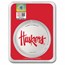 University of Nebraska 1 oz Silver Colorized Round (in TEP)