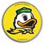 University of Oregon 1 oz Silver Colorized Round (in TEP)