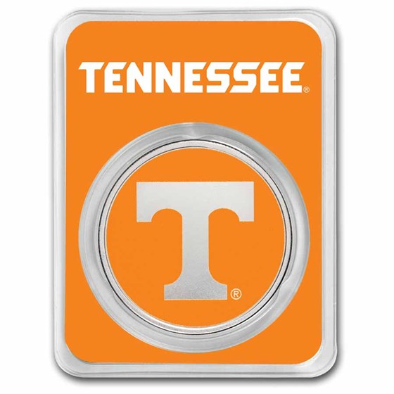 University of Tennessee 1 oz Silver Colorized Round (in TEP)