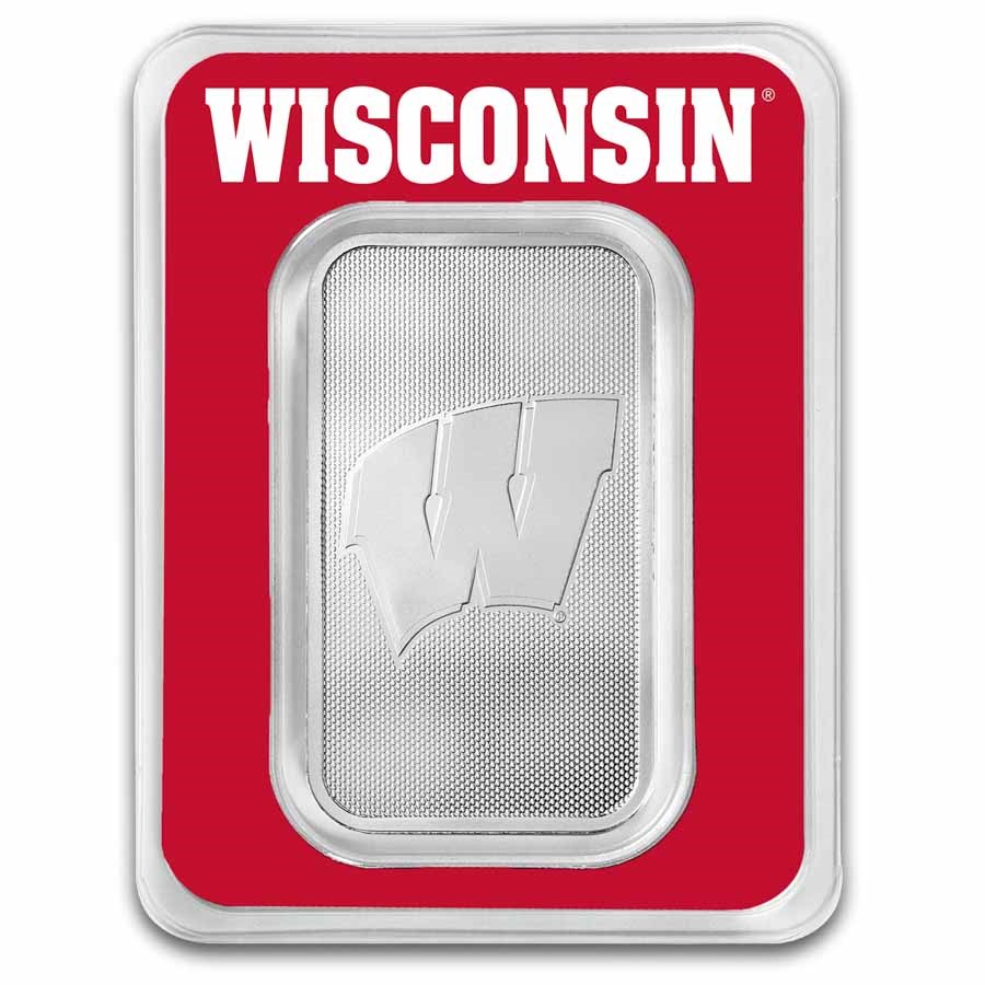 University of Wisconsin 1 oz Silver Bar (in TEP)
