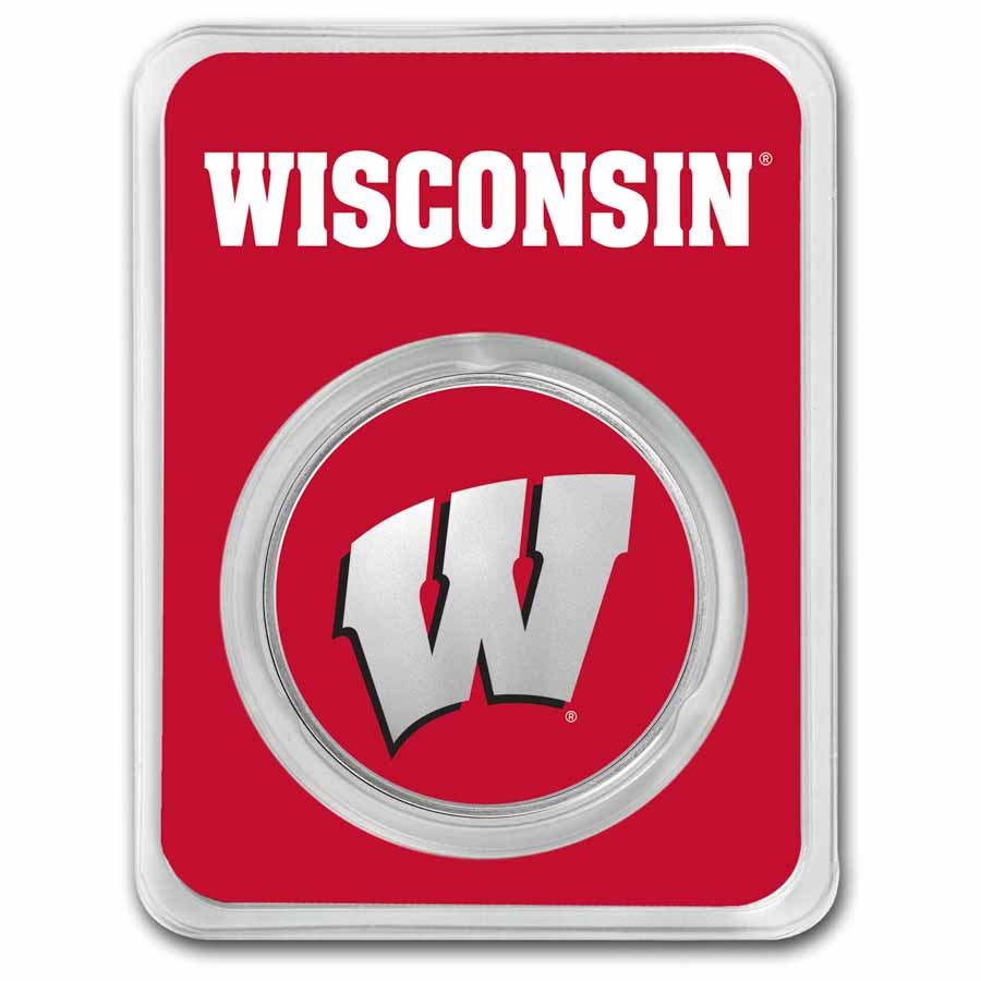 University of Wisconsin 1 oz Silver Colorized Round (in TEP)