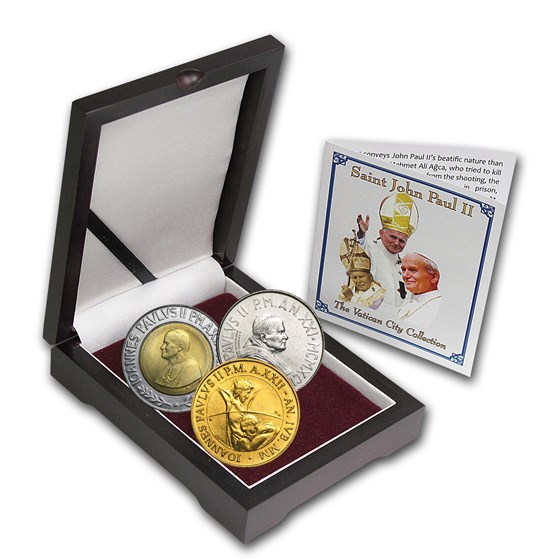 Vatican City St. John Paul II 3-Coin Set Vatican City St. John Paul II 3-Coin Set