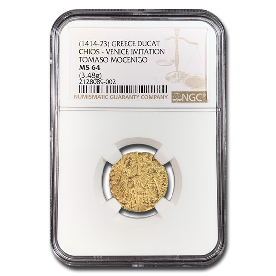 Venetian Republic AV Ducat Tomaso Mocenigo (1414-23 AD) MS-64 NGC Venetian Republic AV Ducat Tomaso Mocenigo (1414-23 AD) MS-64 NGC