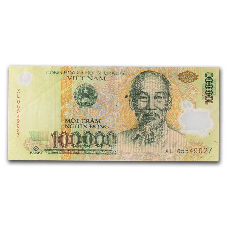 Vietnam 100,000 Dong Banknote Avg Circ