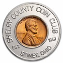 Vintage Lucky Token Encased Wheat Cent (Random Motif)