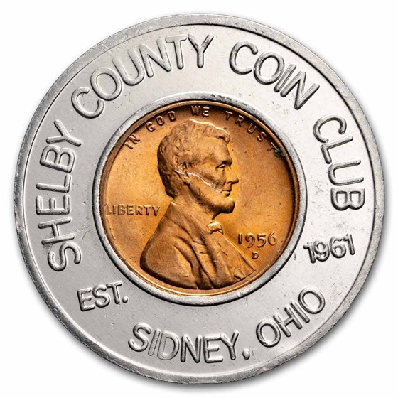 Vintage Lucky Token Encased Wheat Cent (Random Motif) Vintage Lucky Token Encased Wheat Cent (Random Motif)