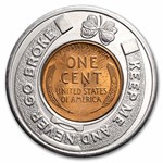 Vintage Lucky Token Encased Wheat Cent (Random Motif)