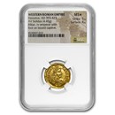 Western Roman Empire AV Solidus Honorius (393-423 AD) MS* NGC Western Roman Empire AV Solidus Honorius (393-423 AD) MS* NGC