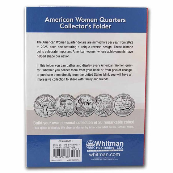 Buy Whitman Folder 4988 American Women Quarters 20222025 APMEX