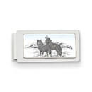 Wolves Hinged Money Clip