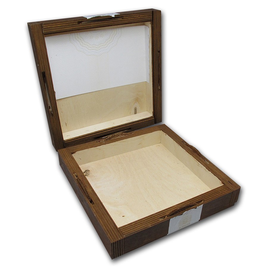Wood Box - 1/2 oz Silver Armenia 200 Drams Noah’s Ark (Empty)