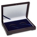 Wood Presentation Box - 2 Coin Set (H Style Capsules)