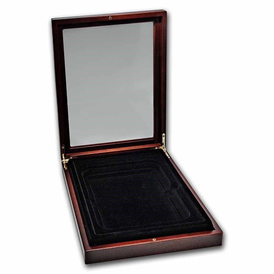 Wooden Box Glass-Top Presentation Box - Extra Large Slab (NGC)