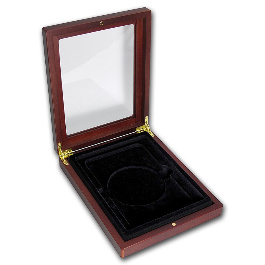 Wooden Box Glass-Top Presentation Box - Large Slab (PCGS)