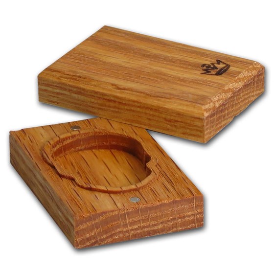 Wooden Gift Box for 2 oz Hand Poured Silver Skull Wooden Gift Box for 2 oz Hand Poured Silver Skull