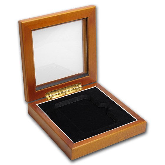 Wooden Glass Top Single Slab Gift Box - NGC or PCGS