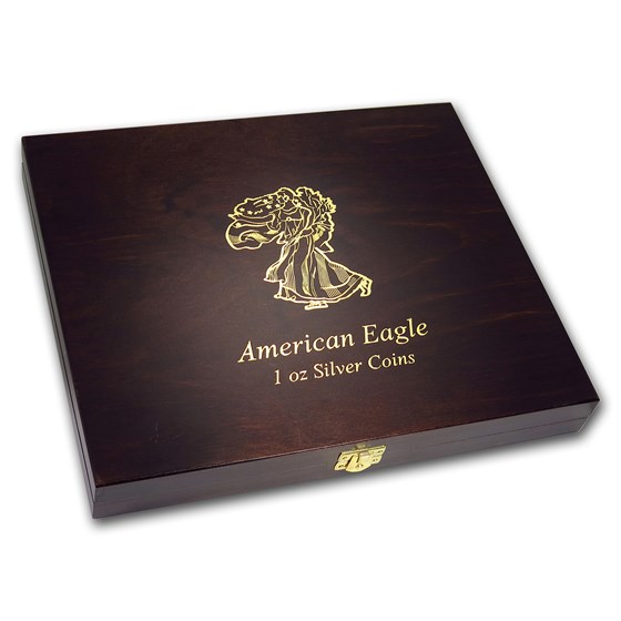 Wooden Presentation Box - America 1 oz Silver Eagle Series Wooden Presentation Box - America 1 oz Silver Eagle Series