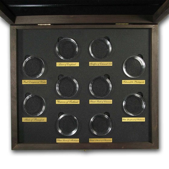 Buy Wooden Presentation Box GB 2 oz Silver Queen's Beasts Series APMEX