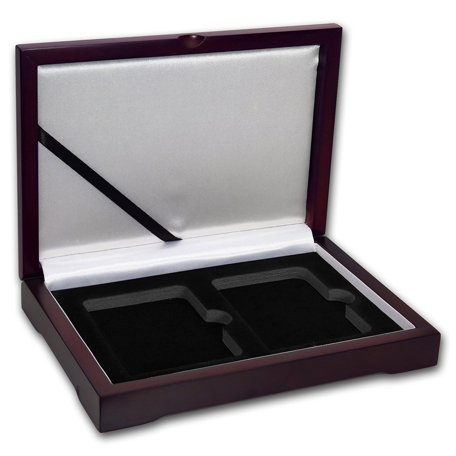 Wooden Slab Storage Box - Two Slab (Dark Mahogany)