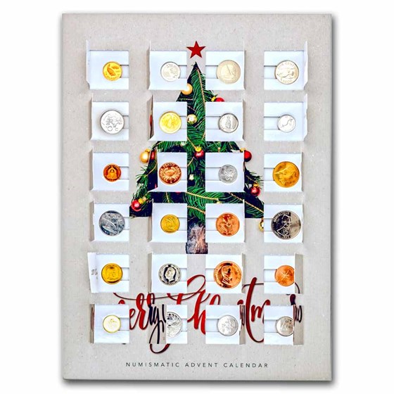 Buy World Numismatic Advent Calendar 24 World Coins APMEX