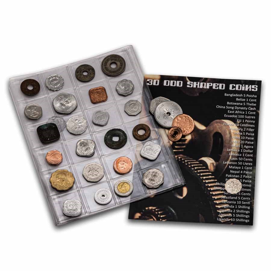 World Set 30-Odd Shaped Coins
