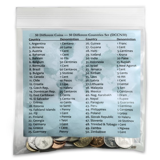 World Set 50-Coins of 50 Countries World Set 50-Coins of 50 Countries