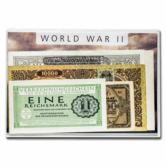 World War II 5 Banknote Presentation Set World War II 5 Banknote Presentation Set