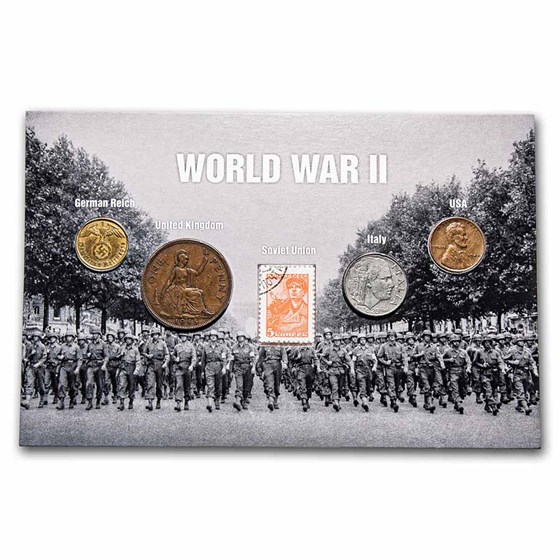 World War II era Coins from Around the World 5-Coin Set World War II era Coins from Around the World 5-Coin Set