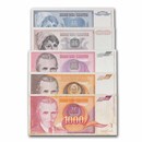 Yugoslavia Nikola Tesla 5-Banknote Set